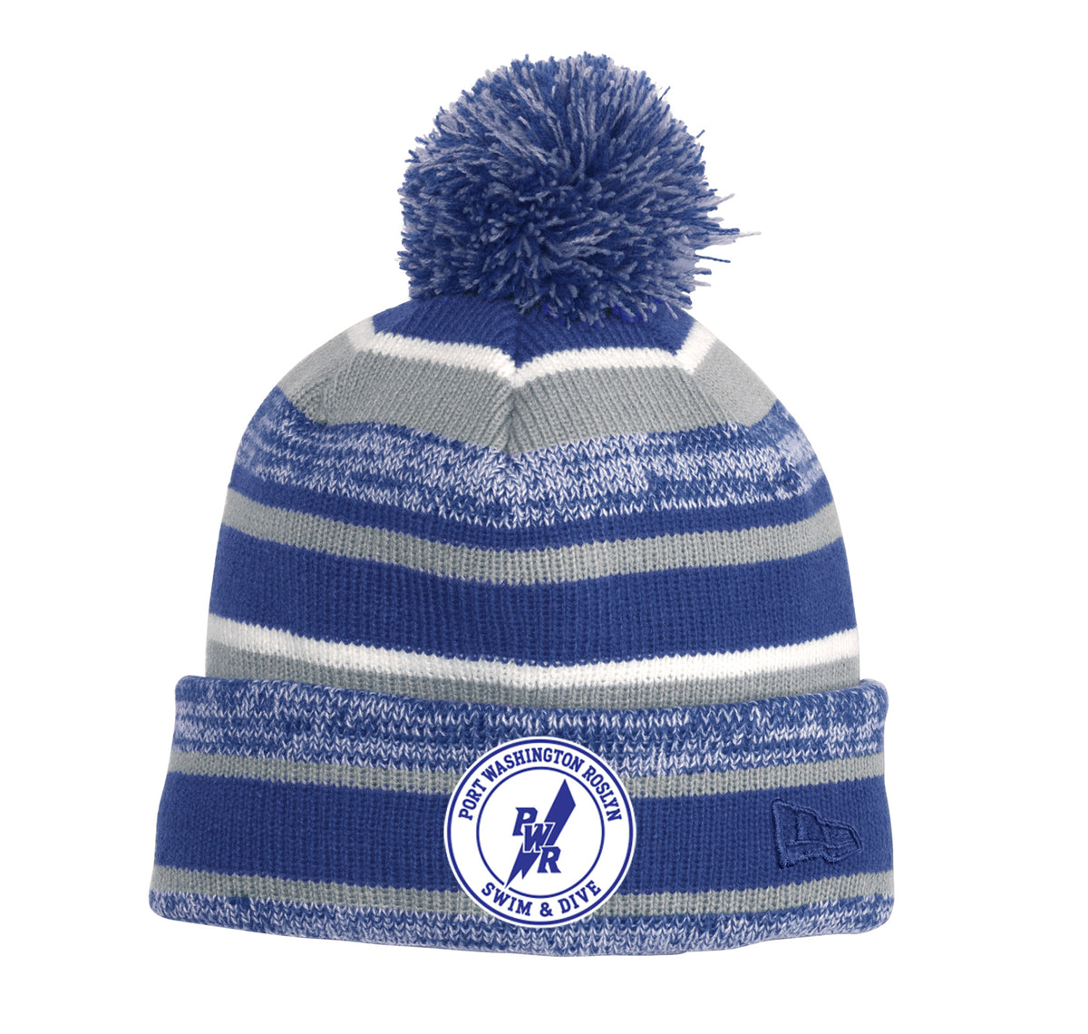 PWR Embroidered New Era Pom Pom Beanie