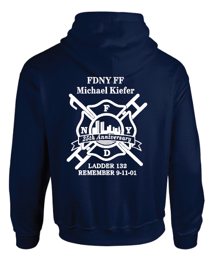 FDNY MICHAEL KIEFER 25 ANNIVERSARY FULL ZIP HOODIE
