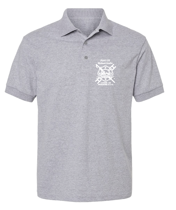 FDNY MICHAEL KIEFER 25 ANNIVERSARY EMBROIDERED POLO