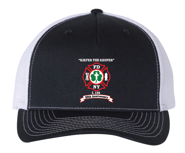 FDNY MICHAEL KIEFER 25 ANNIVERSARY EMBROIDERED TRUCKER CAP
