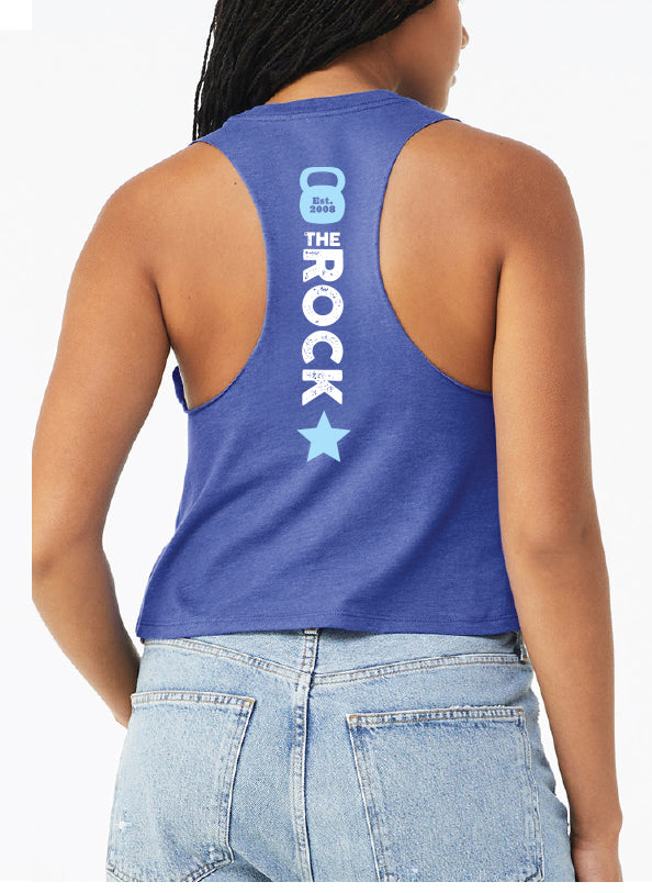 Crossfit the Rock Ladies Cropped Muscle Tank Top