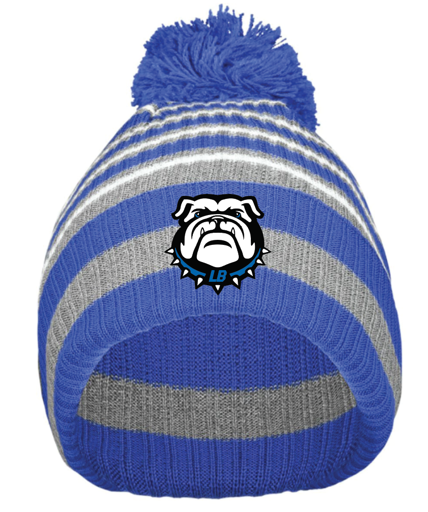 LB BULLDOGS FOOTBALL Pom Pom Beanie