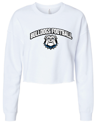 LB BULLDOGS FOOTBALL Crop Crewneck