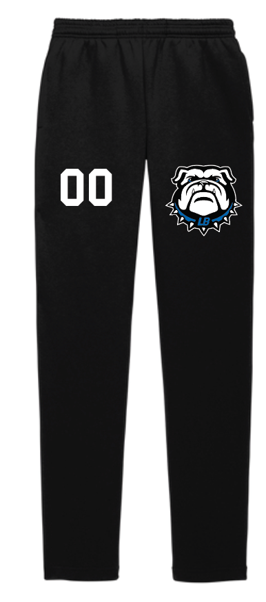 LB BULLDOGS FOOTBALL Open Bottom Sweatpants