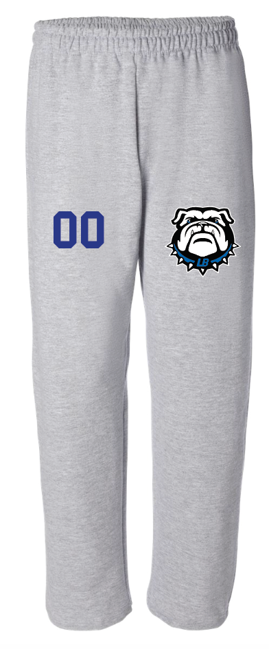 LB BULLDOGS FOOTBALL Open Bottom Sweatpants
