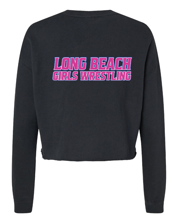 LONG BEACH GIRLS WRESTLING TEAM Women's Cropped Crewneck