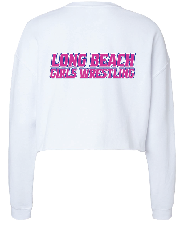 LONG BEACH GIRLS WRESTLING TEAM Women's Cropped Crewneck