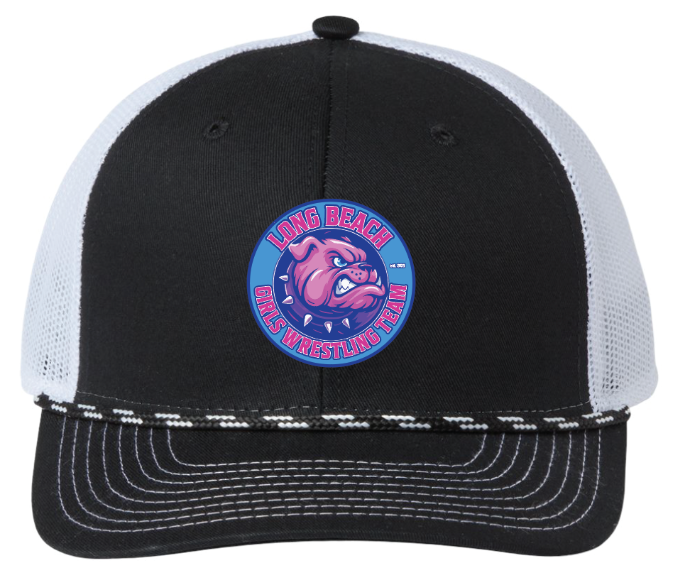 LONG BEACH GIRLS WRESTLING TEAM embroidered Rope Trucker Hat