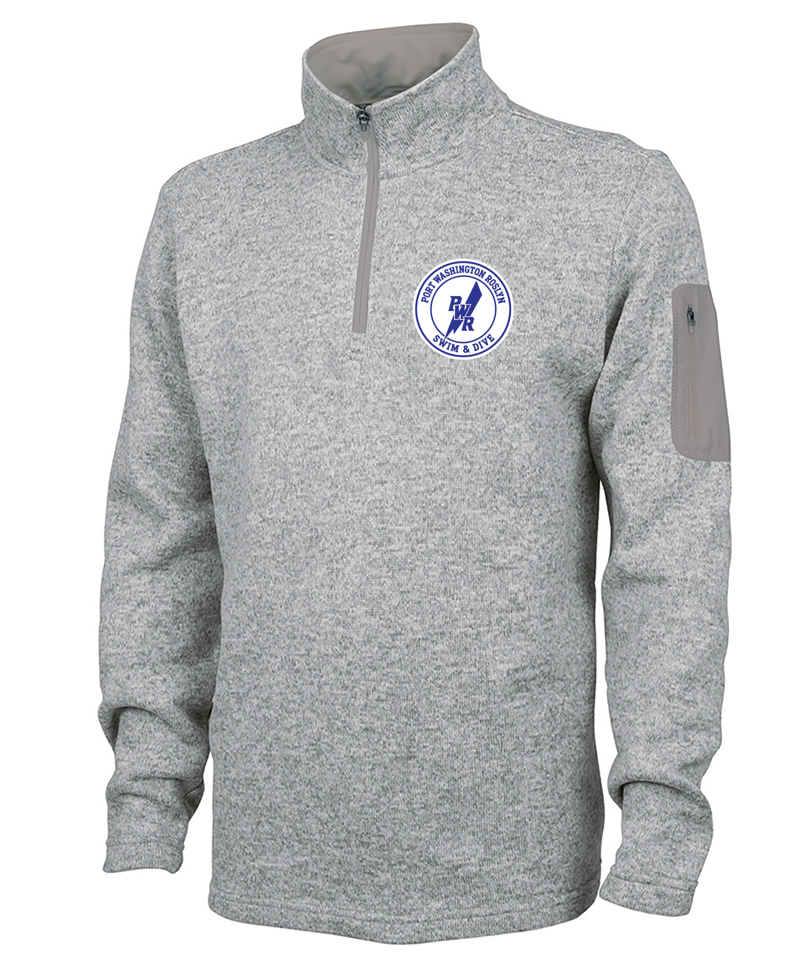 PWR Embroidered Men's Heathered Fleece Pullover