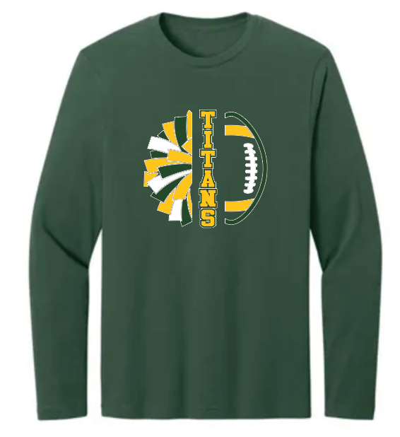 LYNBROOK TITANS FOOTBALL AND CHEER COMBO LONG SLEEVE TEE