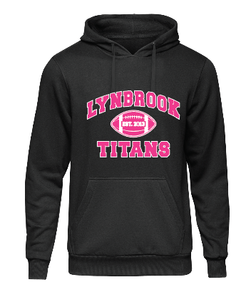 LYNBROOK TITANS FOOTBALL AND CHEER PINK HOODIE