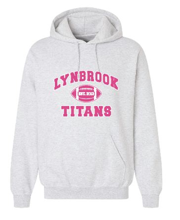 LYNBROOK TITANS FOOTBALL AND CHEER PINK HOODIE
