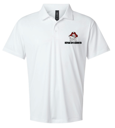MEPHAM BOYS BADMINTON PRINTED PERFORMANCE POLO