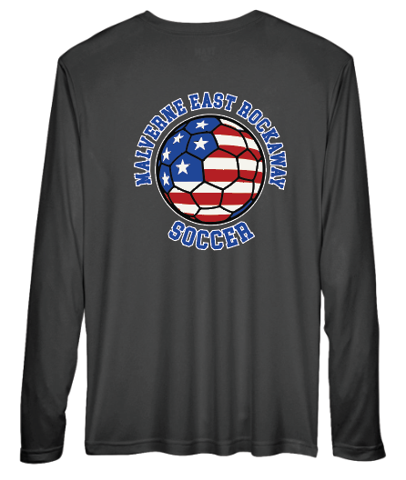Malverne East Rockaway Soccer Performance Long Sleeve Graphic Tee