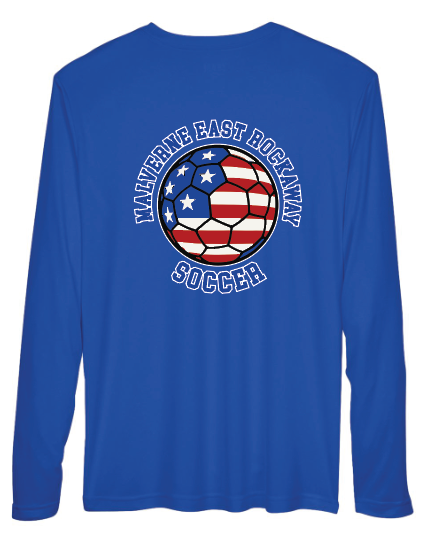 Malverne East Rockaway Soccer Performance Long Sleeve Graphic Tee