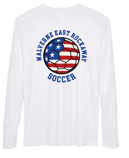 Malverne East Rockaway Soccer Performance Long Sleeve Graphic Tee