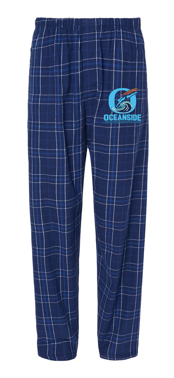 OCEANSIDE GIRLS VARSITY SWIM AND DIVE FLANNEL PANTS bm6624 / BY6624