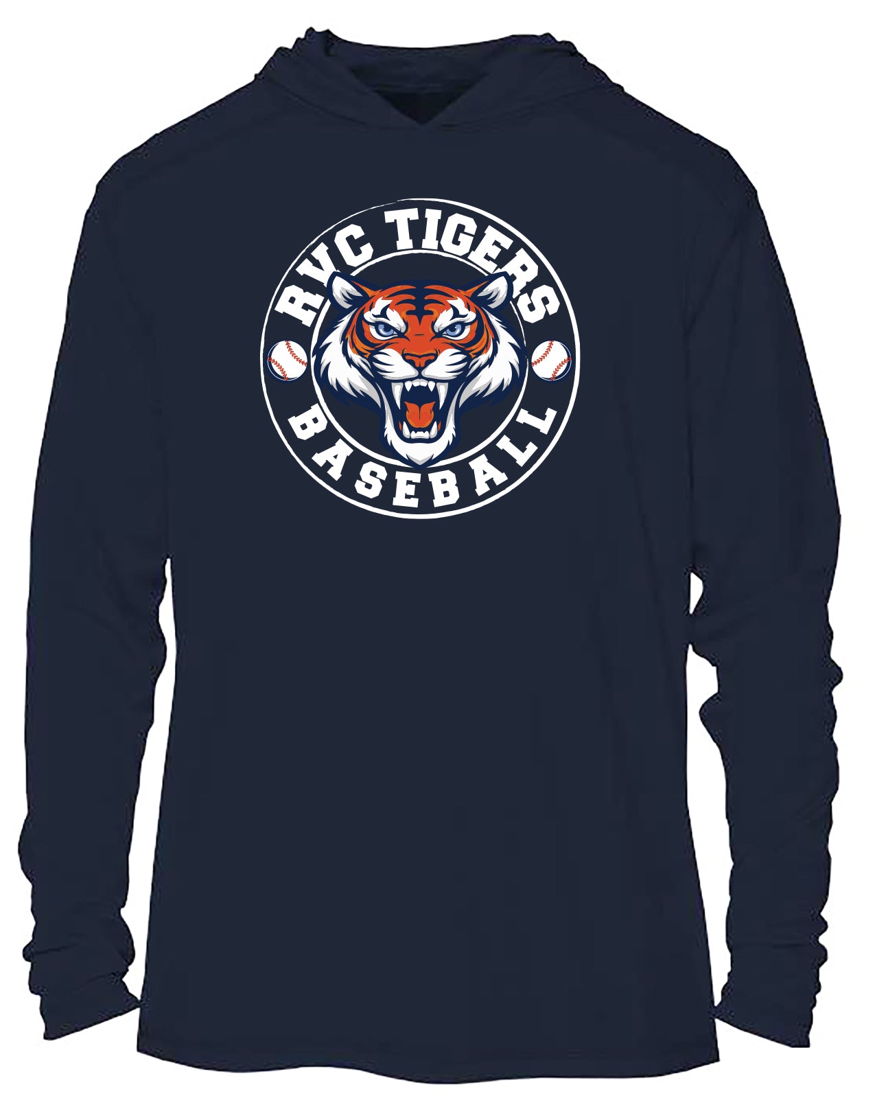 RVC TIGERS BASEBALL UPF 15+ MEN'S SPUNSOFT TECH HOODIE