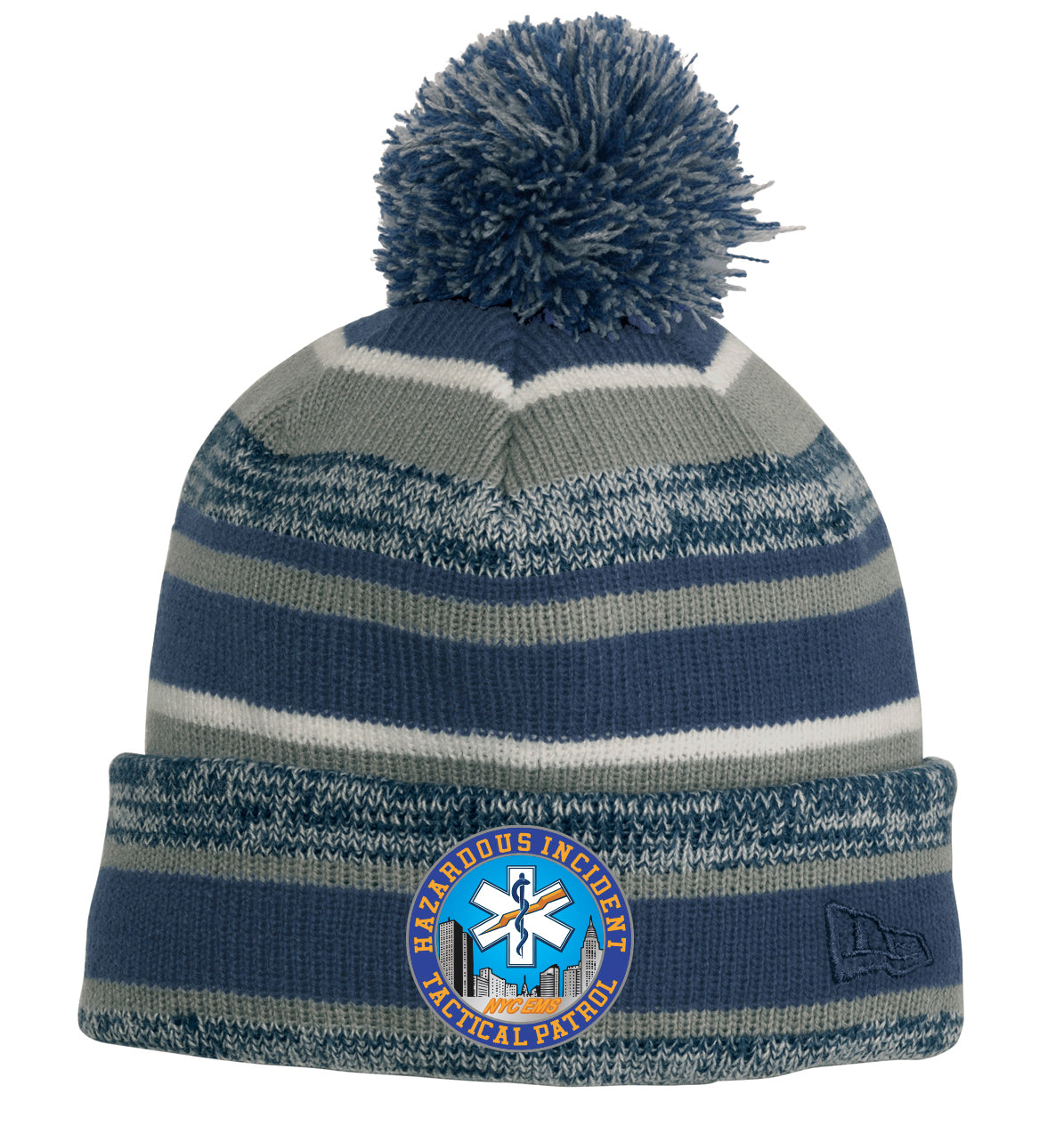 NYC HAZARD INCIDENT TACTICAL PATROL New Era Pom Pom Beanie