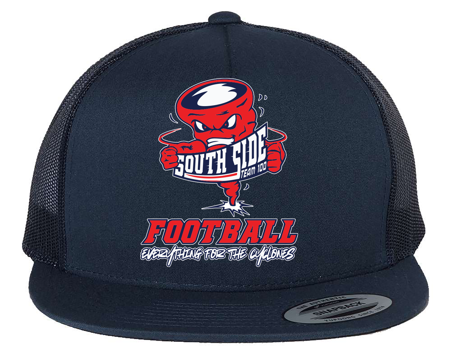 South Side High School Football Team 100 Printed Trucker Snapback
