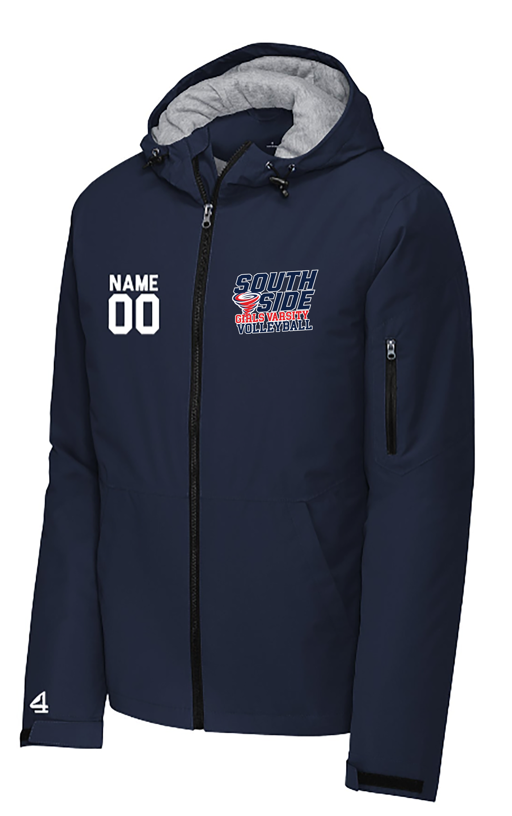 SOUTH SIDE GIRLS VARSITY VOLLEYBALL Waterproof Jacket