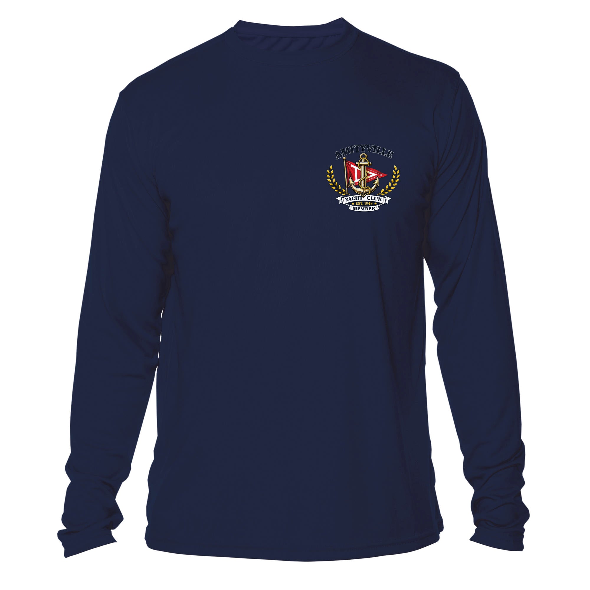 Amityville Yacht Club UPF 15+ MEN'S SOLAR LONG SLEEVE SHIRT
