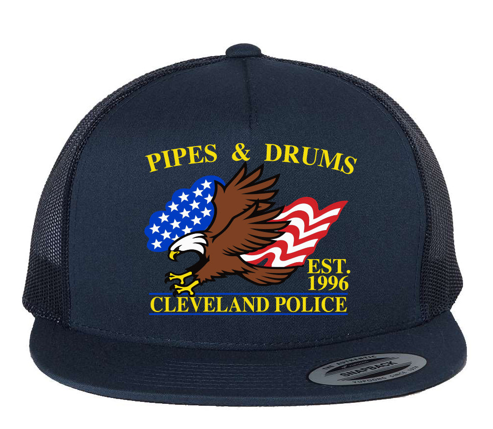 CLEVELAND POLICE PIPES AND DRUMS Printed Trucker Hat