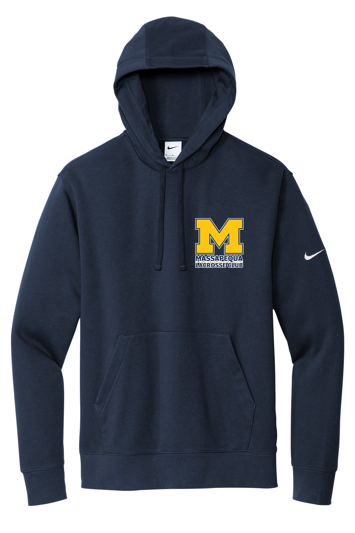 Massapequa Lacrosse Club Nike Club Fleece Sleeve Swoosh Pullover Hoodie