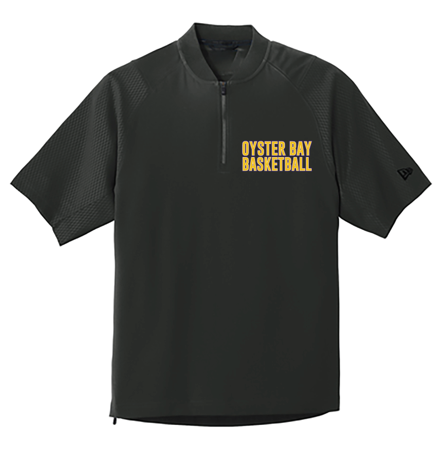 Oyster Bay Basketball embroidered New Era Cage short sleeve 1/4zip