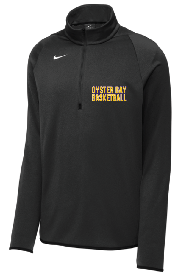 Oyster Bay Basketball Embroidered nike Long Sleeve 1/4 Zip
