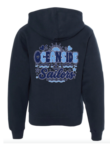 OCEANSIDE 6TH GRADE FUNDRAISER YOUTH FULL ZIP HOODIE DESIGN 1
