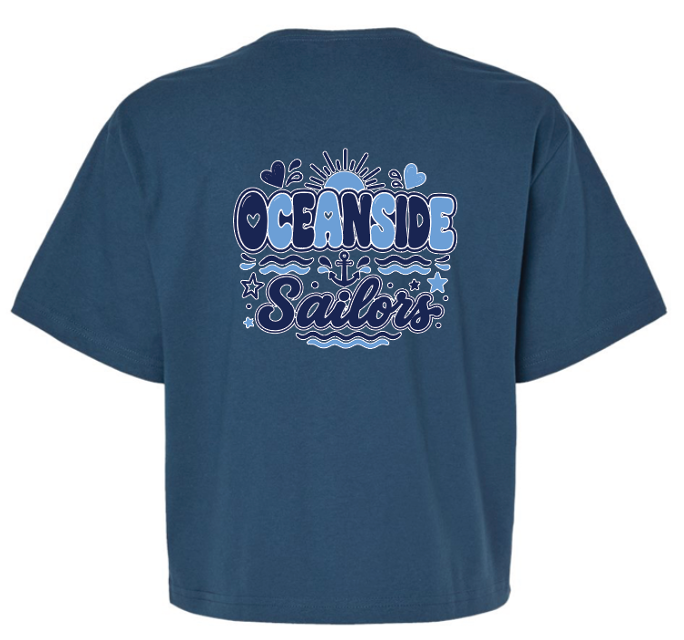 OCEANSIDE 6TH GRADE FUNDRAISER WOMEN'S BOXY T-SHIRT DESIGN 1