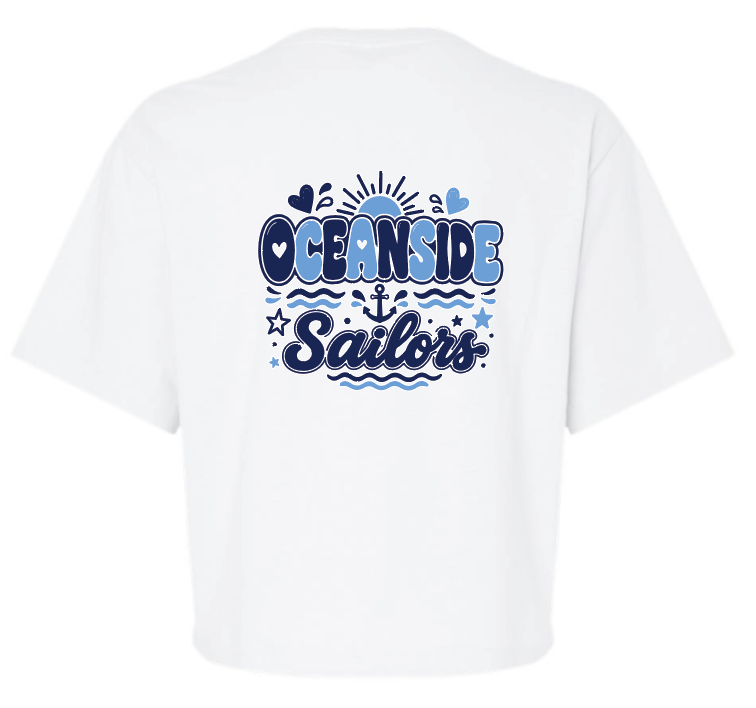 OCEANSIDE 6TH GRADE FUNDRAISER WOMEN'S BOXY T-SHIRT DESIGN 1