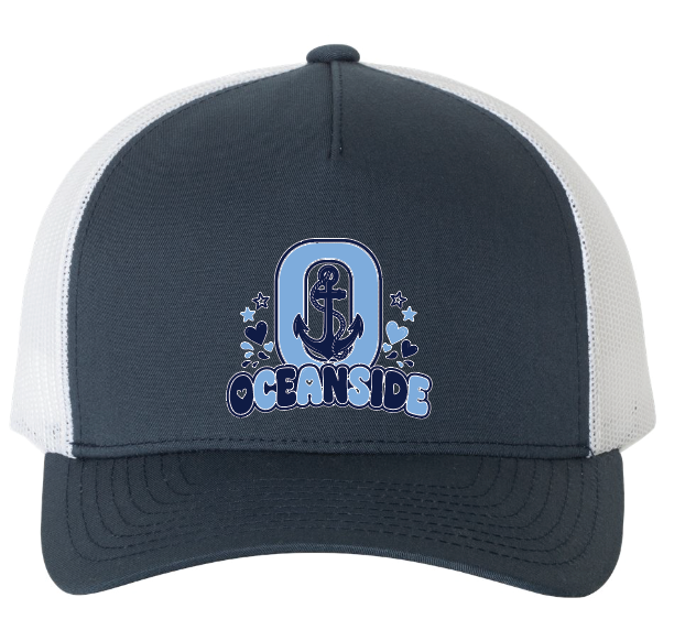 OCEANSIDE 6TH GRADE FUNDRAISER PRINTED TRUCKER HAT DESIGN 1