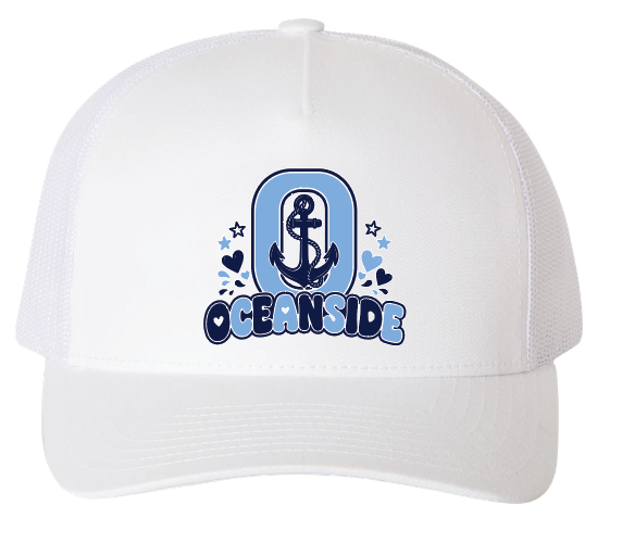 OCEANSIDE 6TH GRADE FUNDRAISER PRINTED TRUCKER HAT DESIGN 1