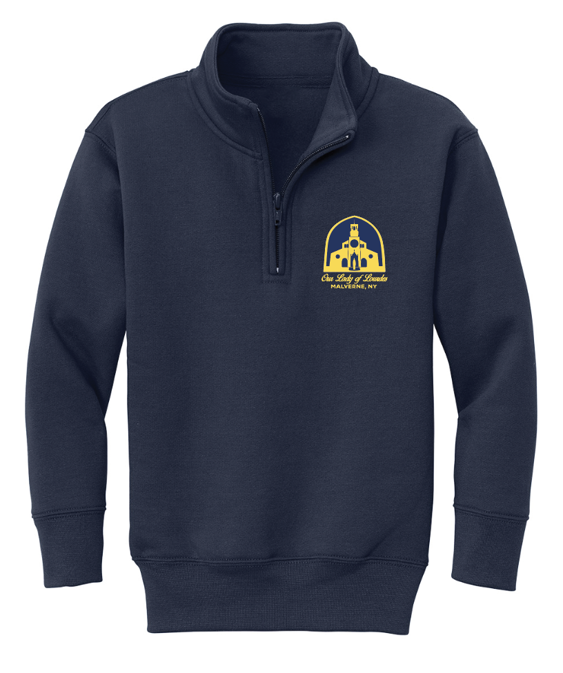 OUR LADY OF LOURDES Embroidered Youth 1/4 Zips