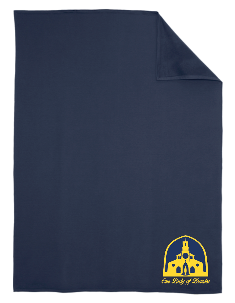 OUR LADY OF LOURDES FLEECEE SWEATSHIRT BLANKET