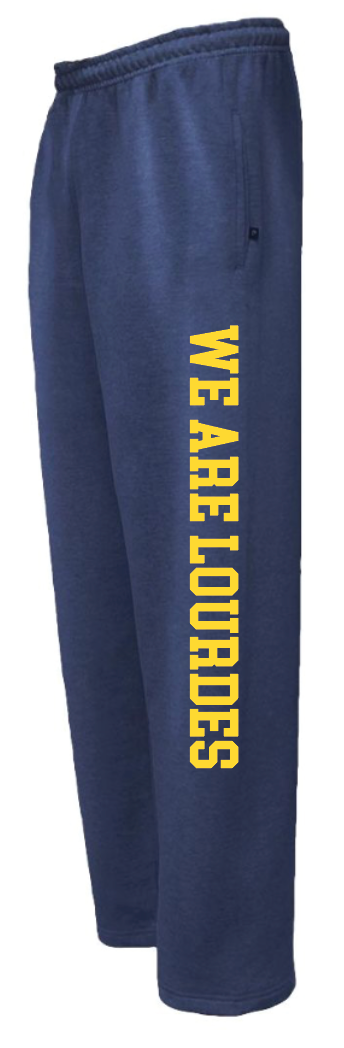 OUR LADY OF LOURDES Open Bottom Sweatpant