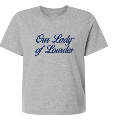 OUR LADY OF LOURDES WOMENS BOX TSHIRT