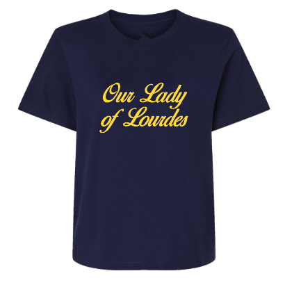 OUR LADY OF LOURDES WOMENS BOX TSHIRT
