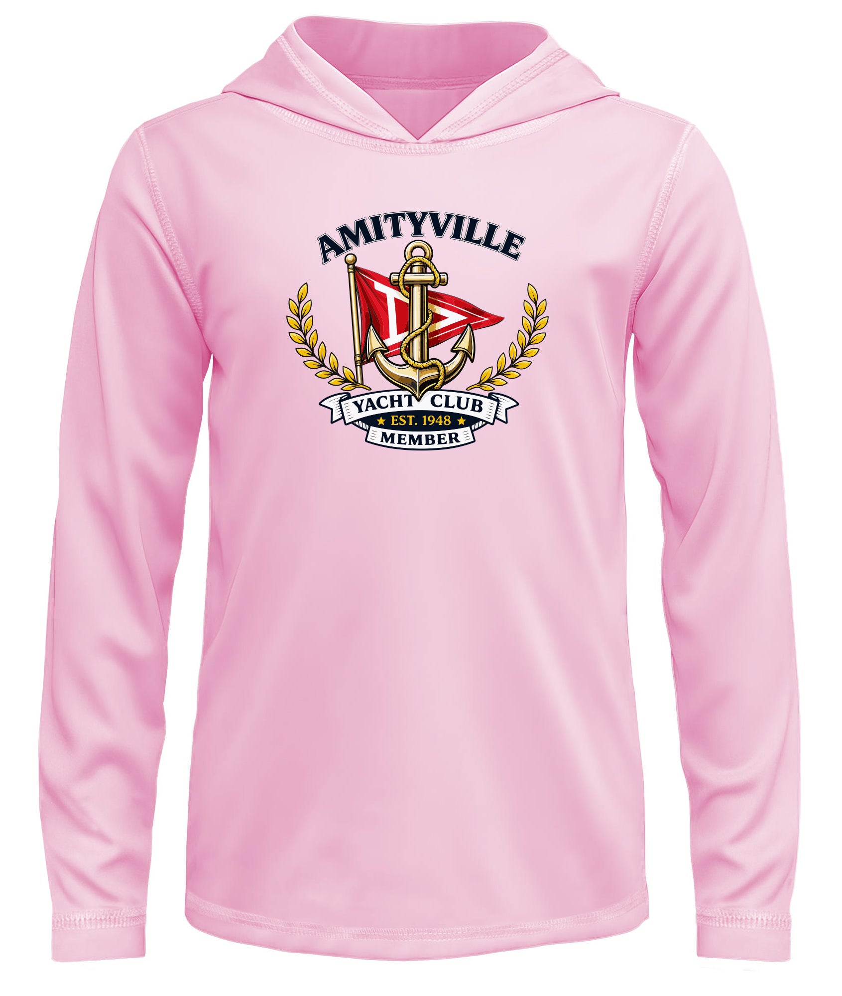 Amityville Yacht Club UPF 15+ TODDLER SOLAR HOODIE