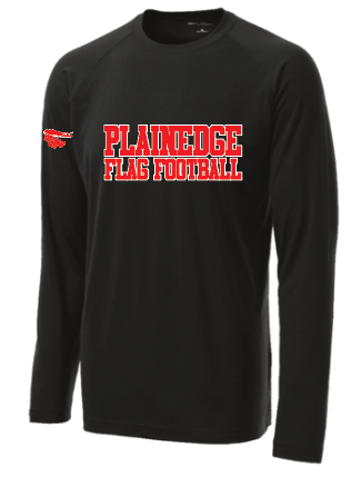 PLAINEDGE FLAG FOOTBALL Dri-Fit Long Sleeve Tee
