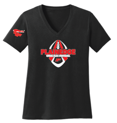 PLAINEDGE FLAG FOOTBALL Women's V-neck Tee