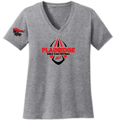 PLAINEDGE FLAG FOOTBALL Women's V-neck Tee