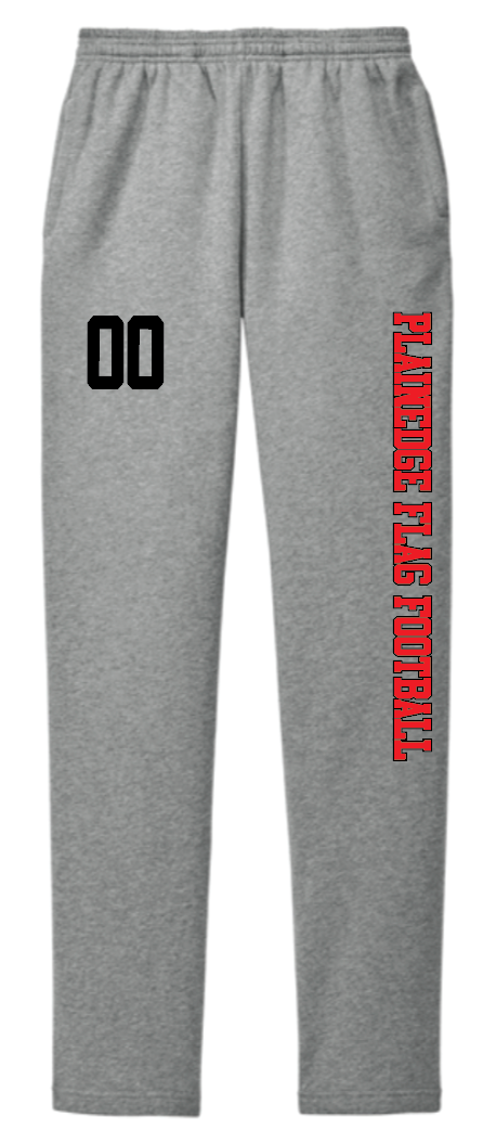PLAINEDGE FLAG FOOTBALL Open Bottom Sweatpants