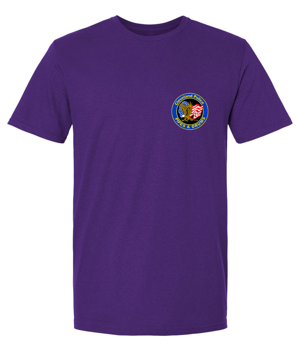 CLEVELAND POLICE PIPES AND DRUMS Initials Short Sleeve Tee