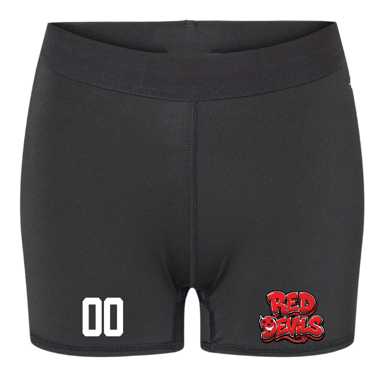 Plainedge Red Devils Flag Football Soffee Womens Badger Pro Compression Shorts