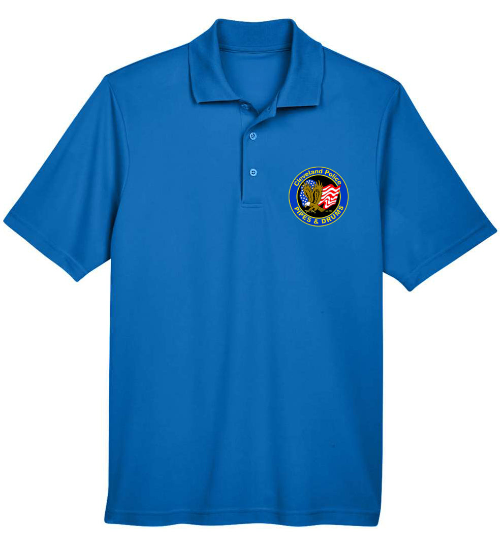 CLEVELAND POLICE PIPES AND DRUMS Men's Performance Pique Polo