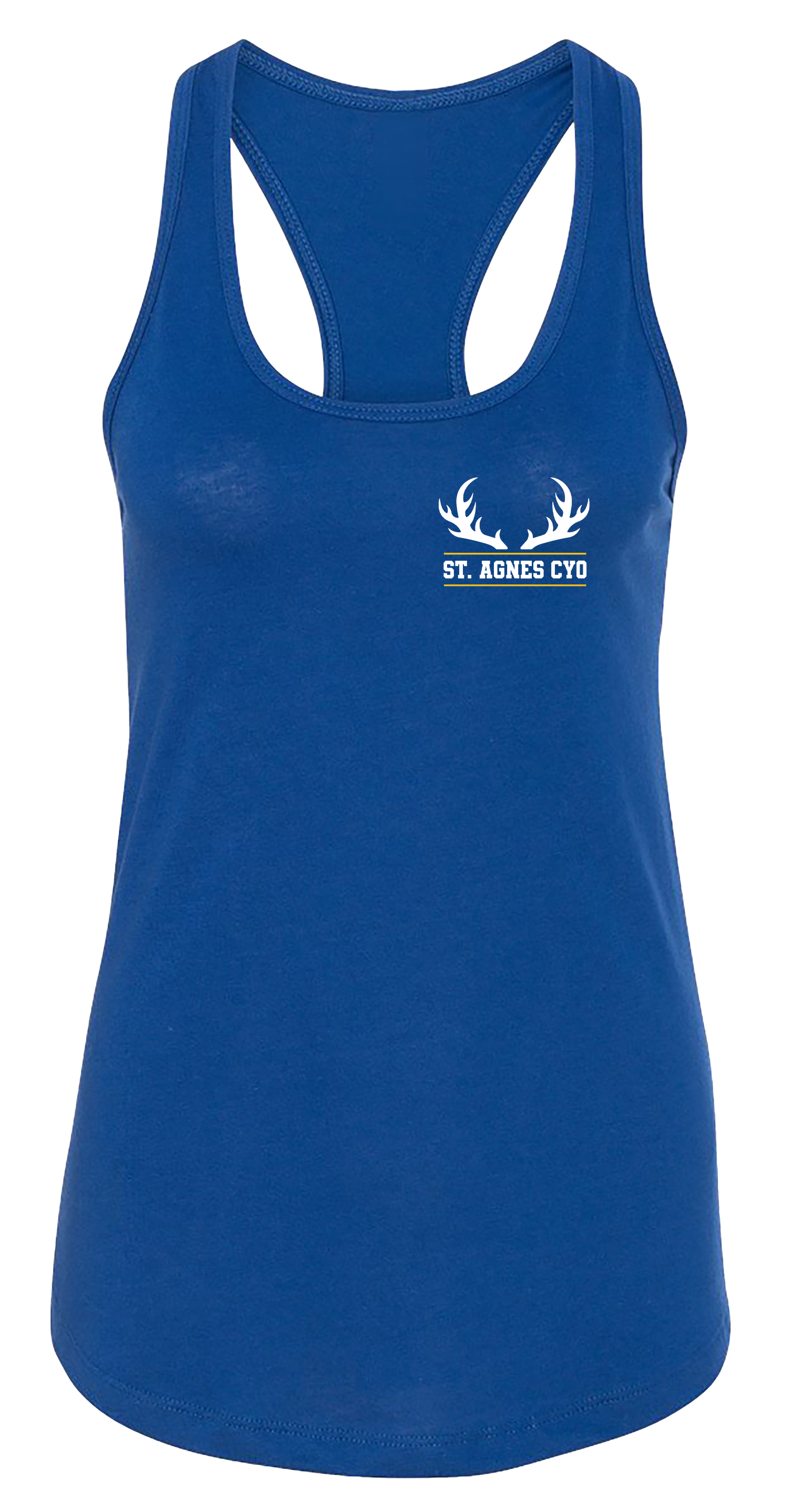 ST AGNES BASKETBALL Womens Racerback Tank Top