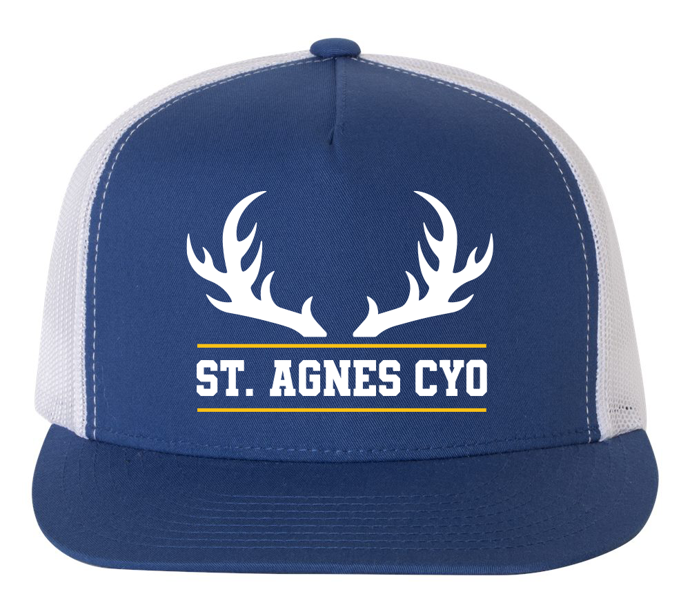 ST AGNES BASKETBALL Embroidered Snapback Trucker Hat